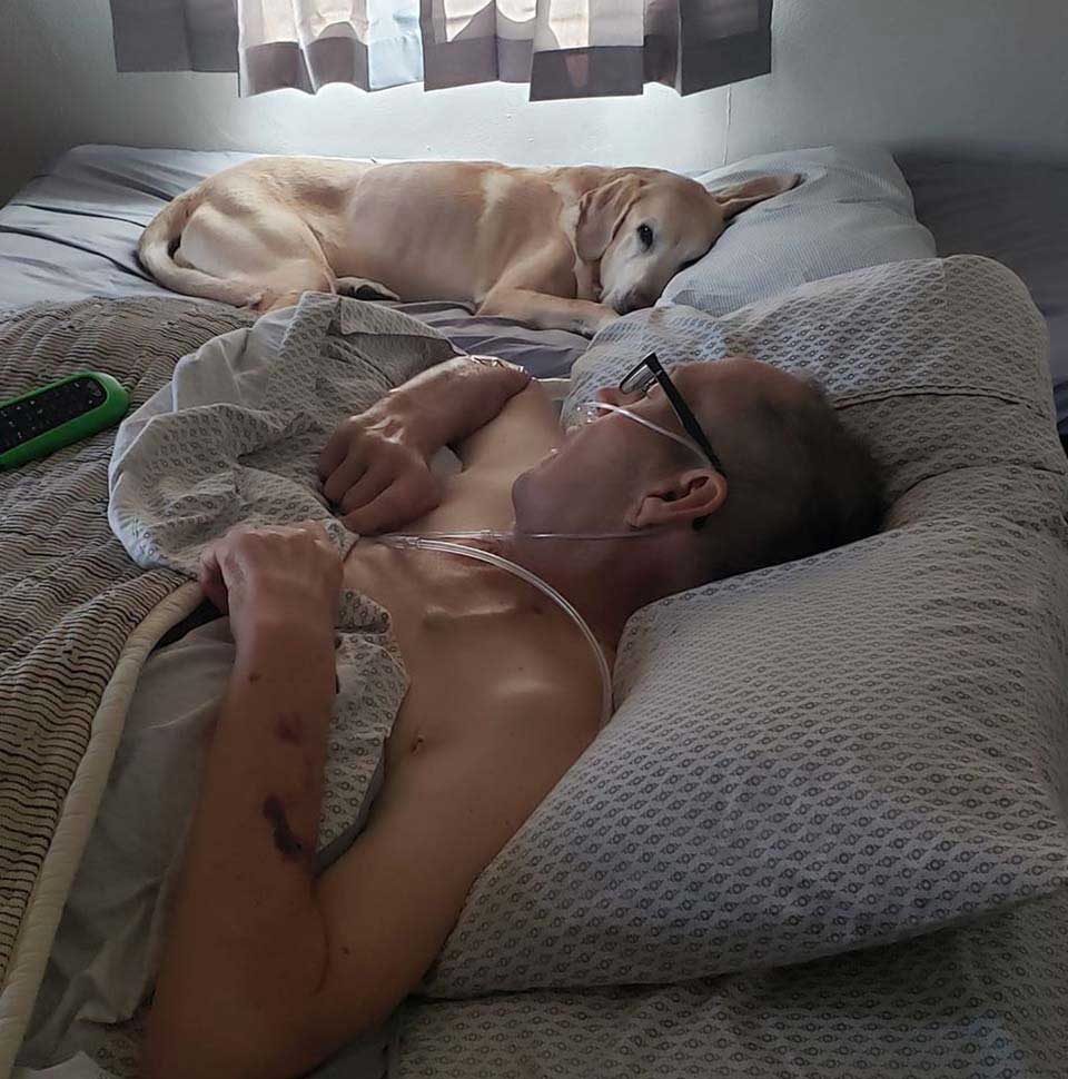 dog and his father