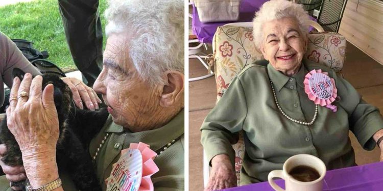 103-year-old woman receives cat birthday surprise