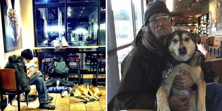 coffeehouse customers wanted homeless man and dog to leave